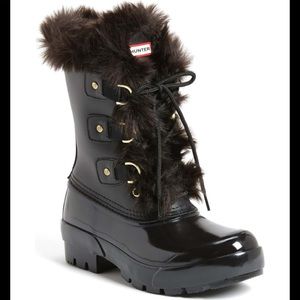 HUNTER ORIGINAL CATHIE BOOT BLACK SZ 9